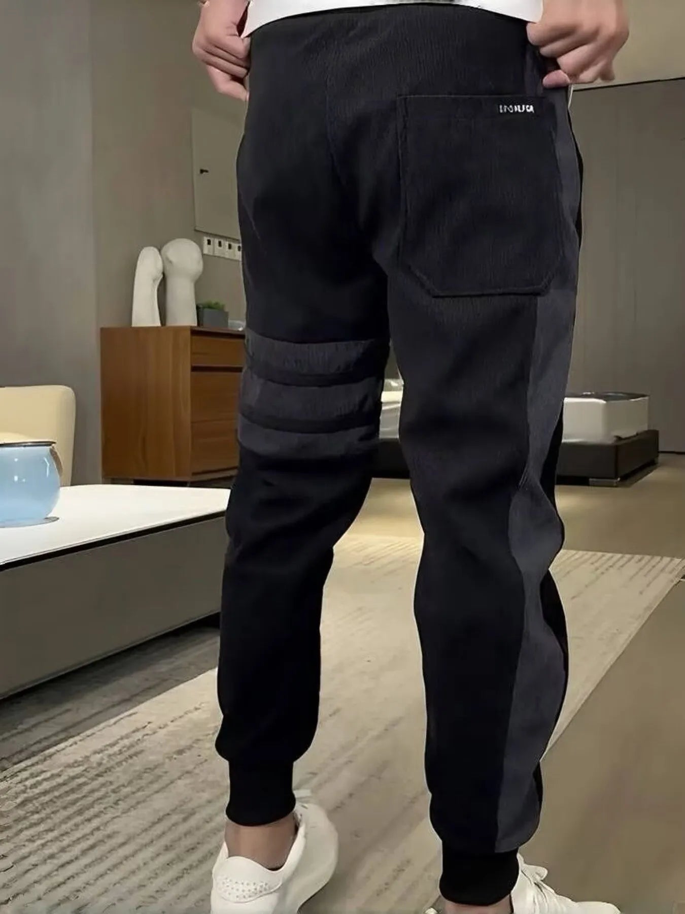 Men's Plus Size Drawstring Slim-Fit Joggers