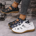 Cutout Sandals with Velcro Straps