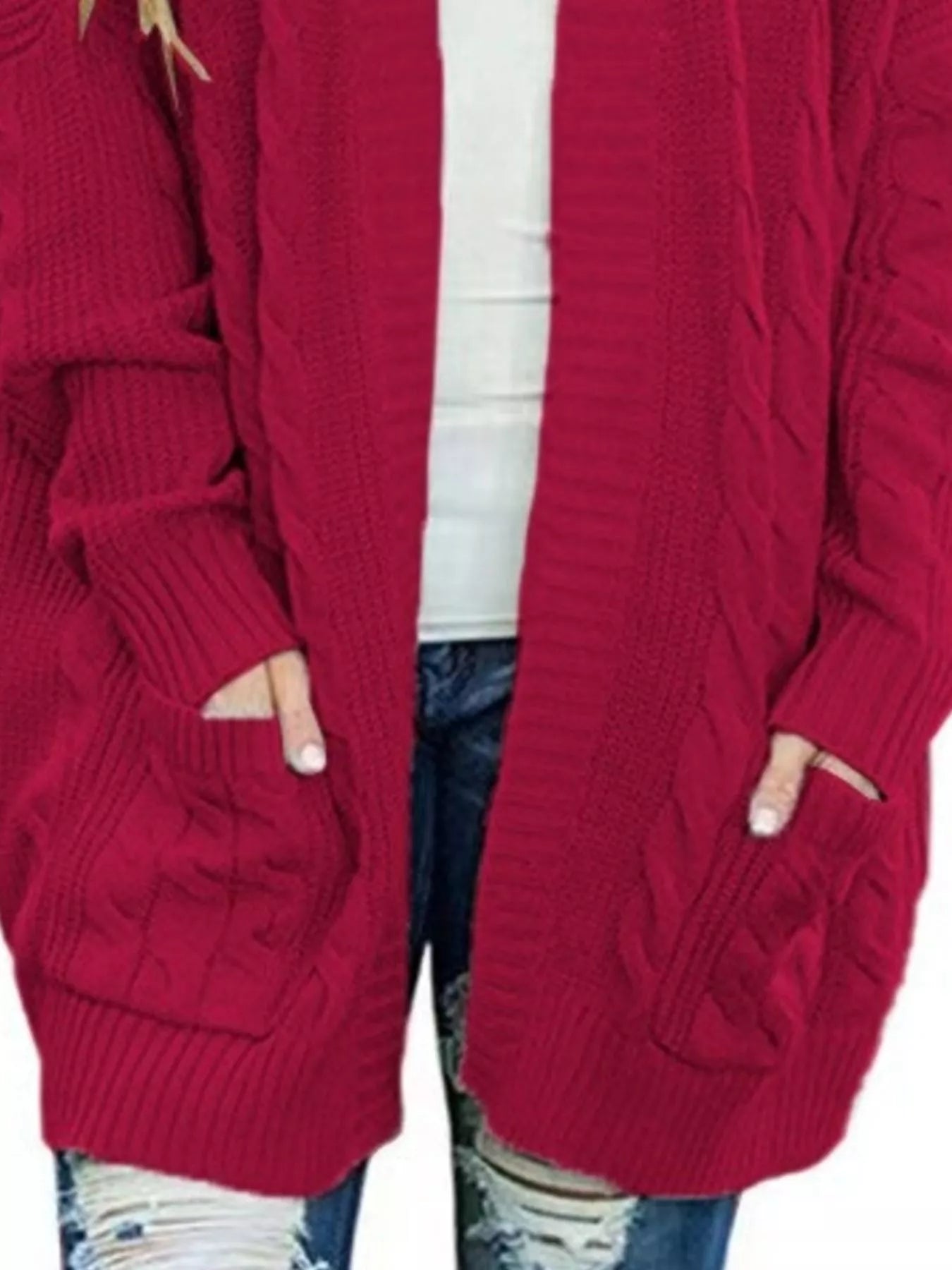 Chunky Knit Open Front Cardigan