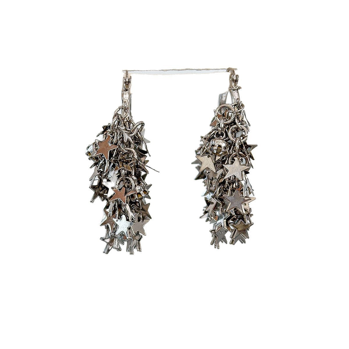 Exquisite Starry Stud Earrings Irregular Star Tassel Hoop Earrings
