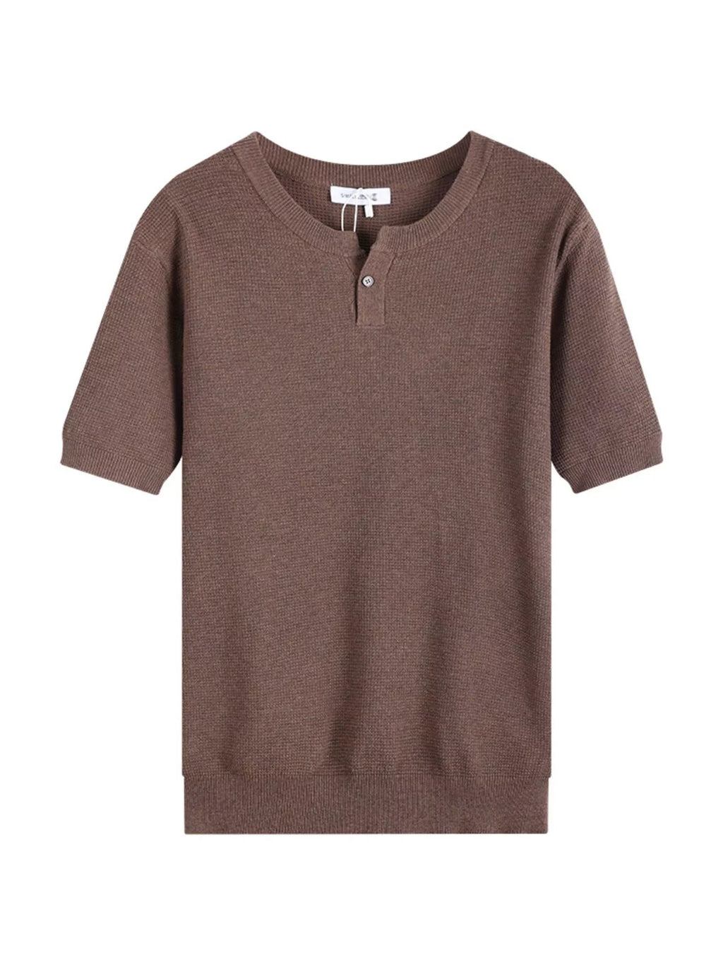 Men's Plus Size Casual Knit Henley T-Shirt