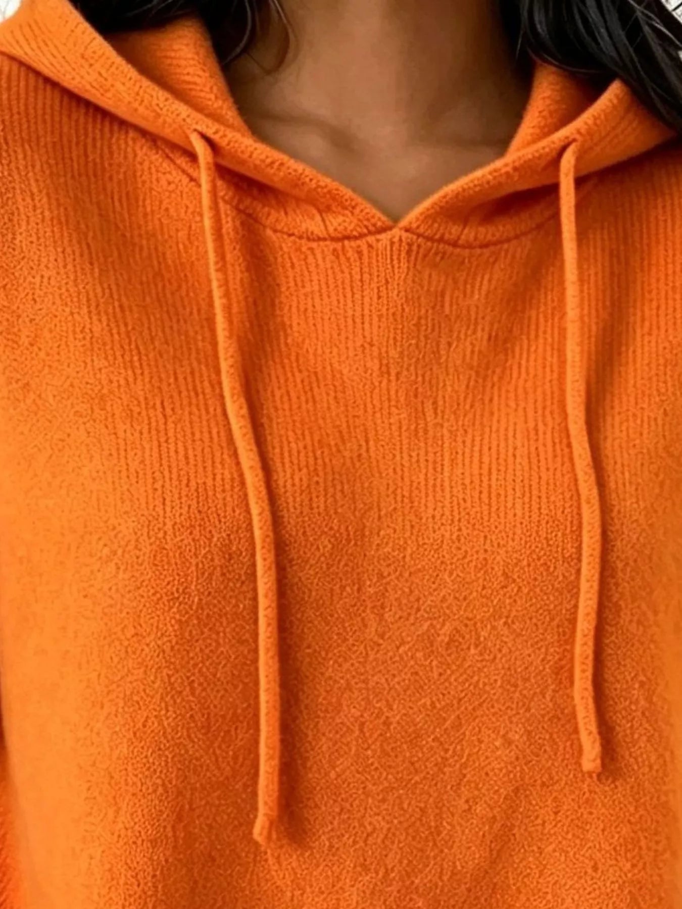Cozy Ribbed Long‑Sleeve Hooded Sweater