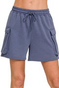 Relaxed Scuba Shorts with Thigh Pockets
