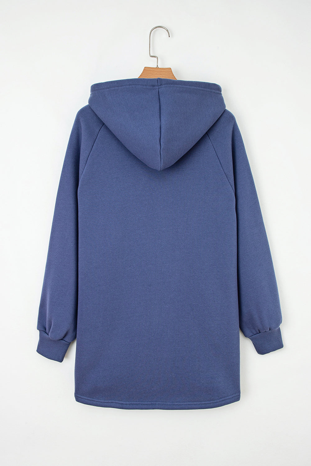 Solid Fleece Lined Drawstring Hoodie