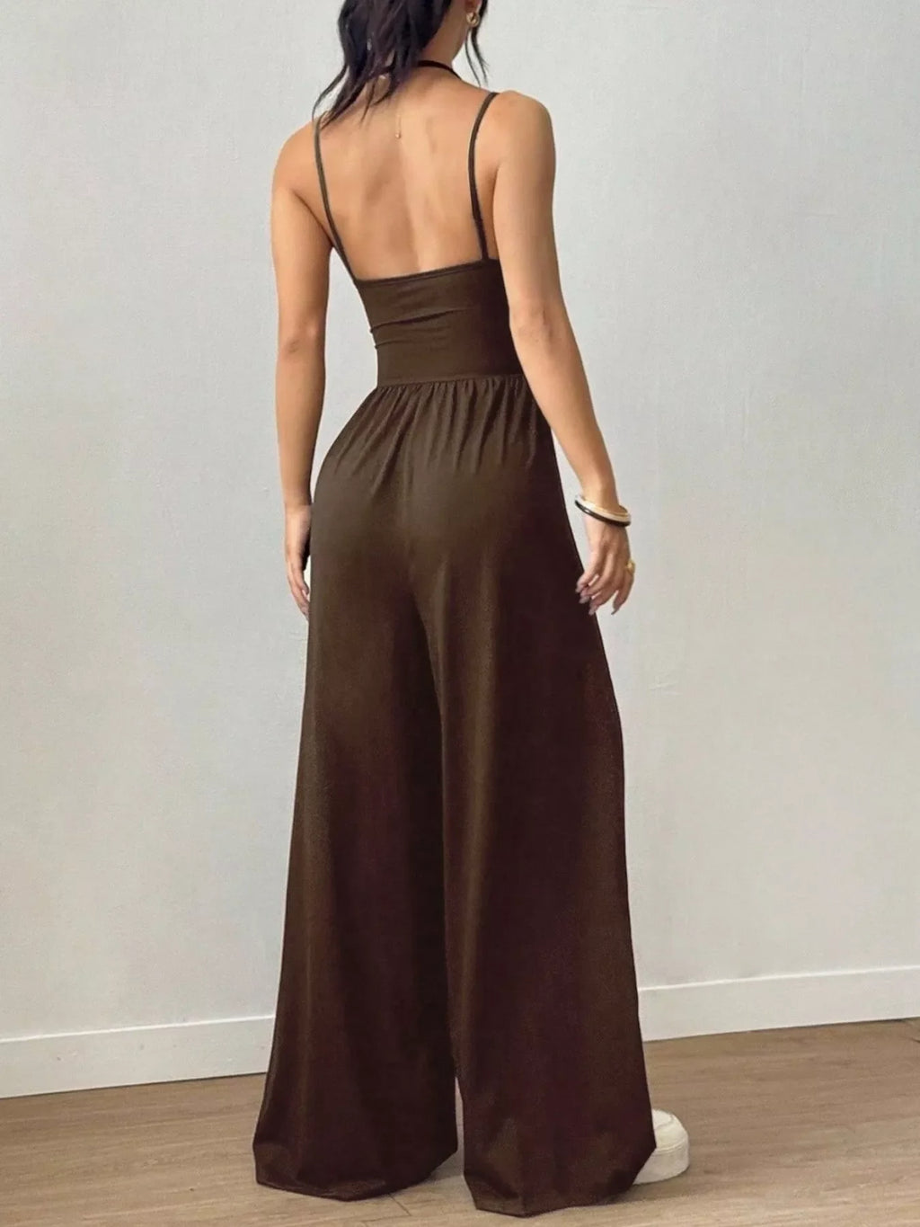 Spaghetti Strap Wide-Leg Jumpsuit
