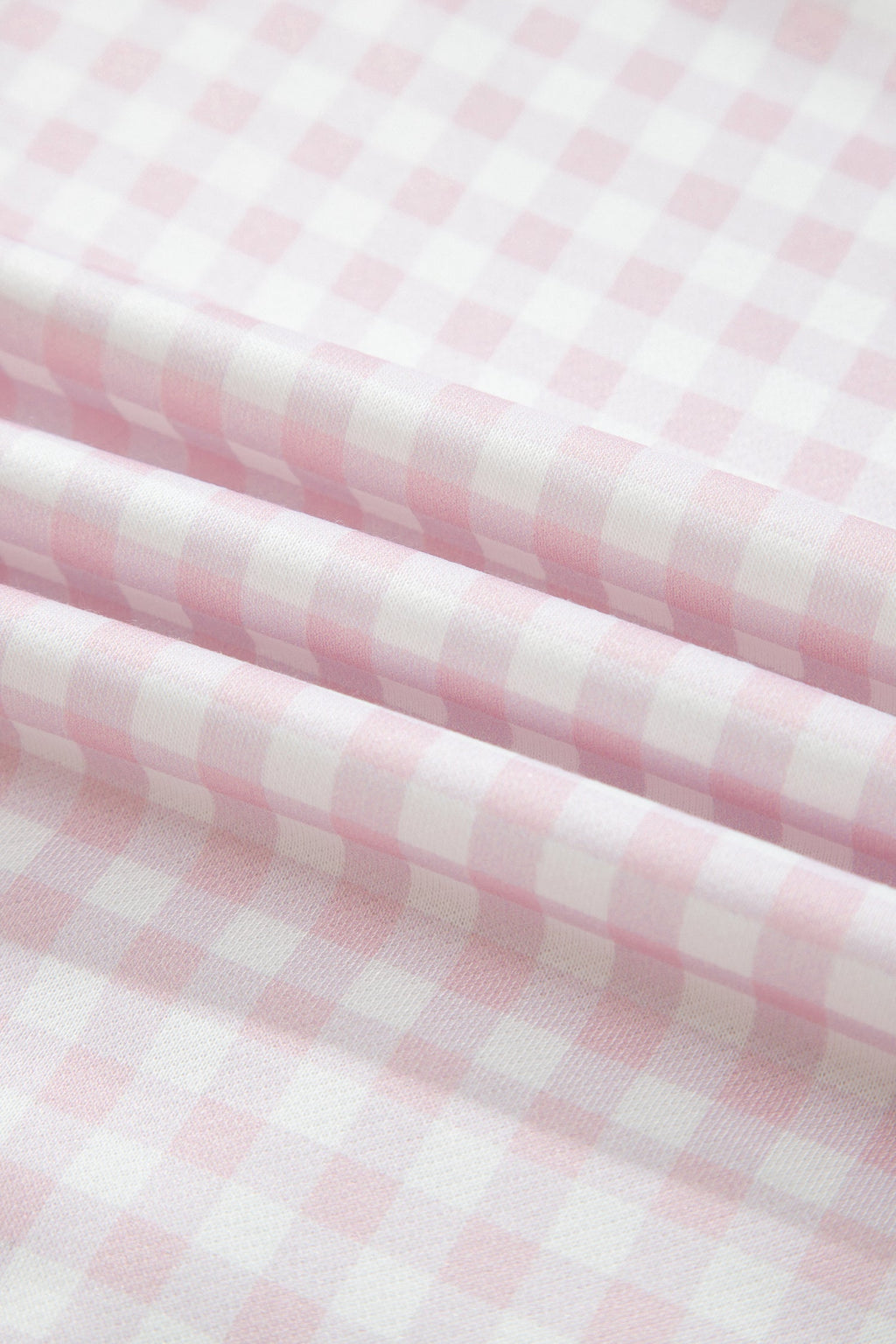 Pink Plaid Baggy Pullover Drawstring Casual Shorts 2pcs Outfit