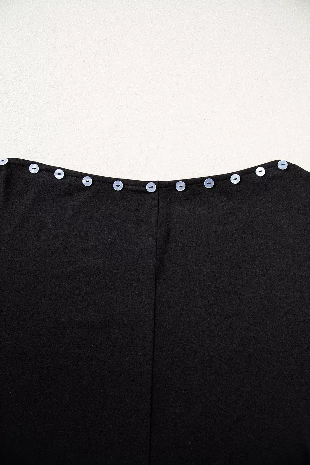 3/4 Sleeve Button Detail Off Shoulder Top