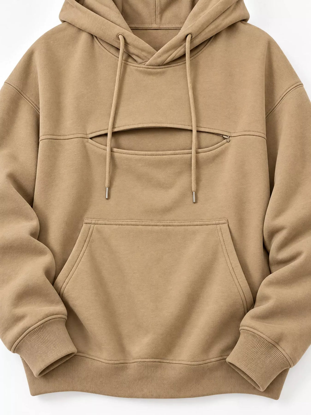 Full Size Cat Pouch Drawstring Hoodie Plus Size