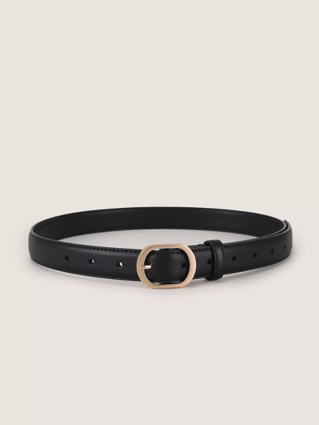 Elegant Oval Buckle Belt