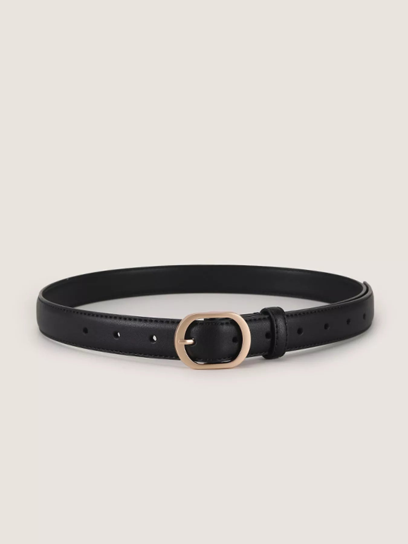 Elegant Oval Buckle Belt