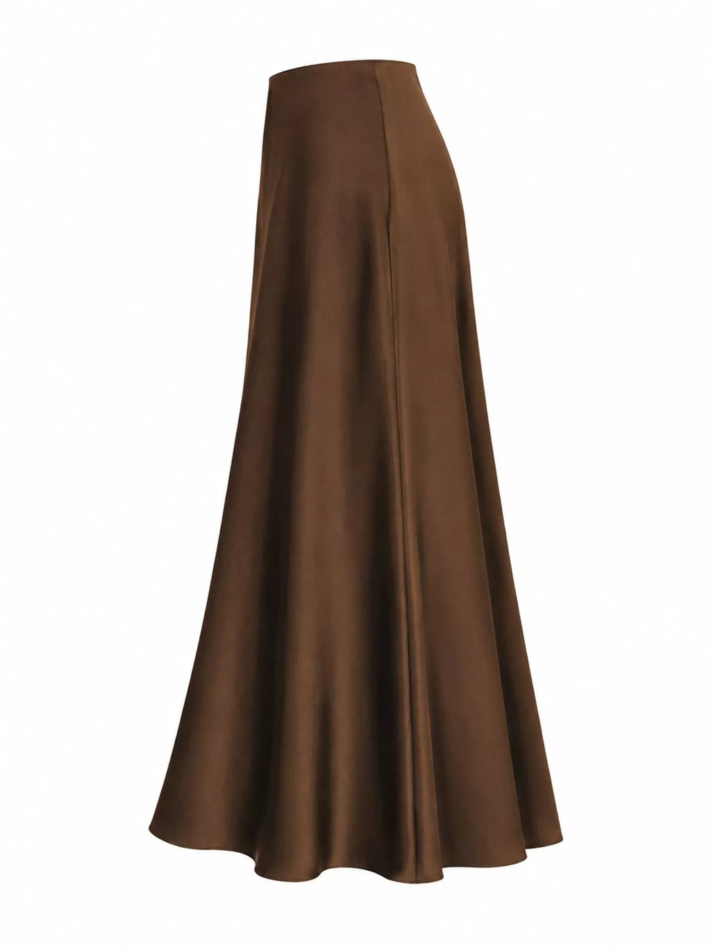 Full Size High-Waisted Satin Midi Skirt Plus Size