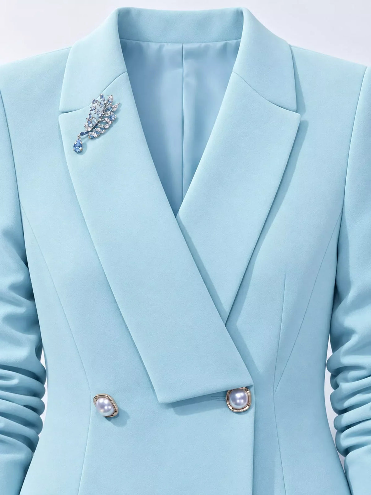 Double-Breasted Lapel Blazer and Pants Set