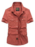 Men's Plus Size Casual Short-Sleeve Shirt