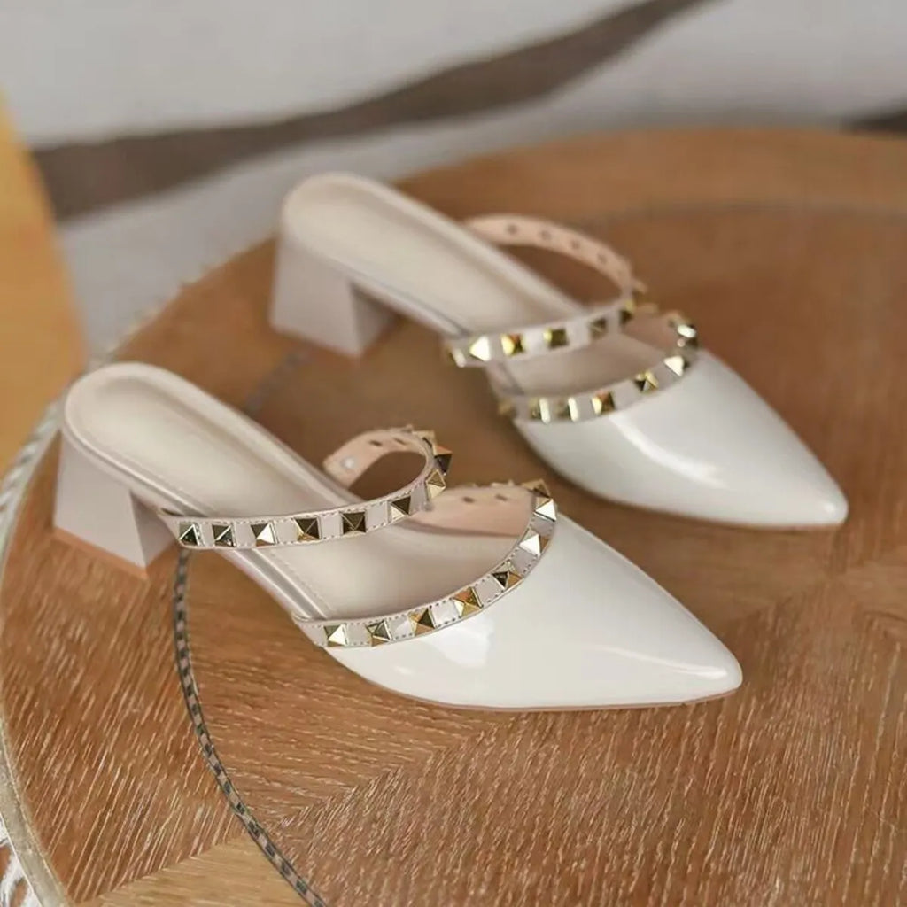 Point Toe Block Heels Sandals