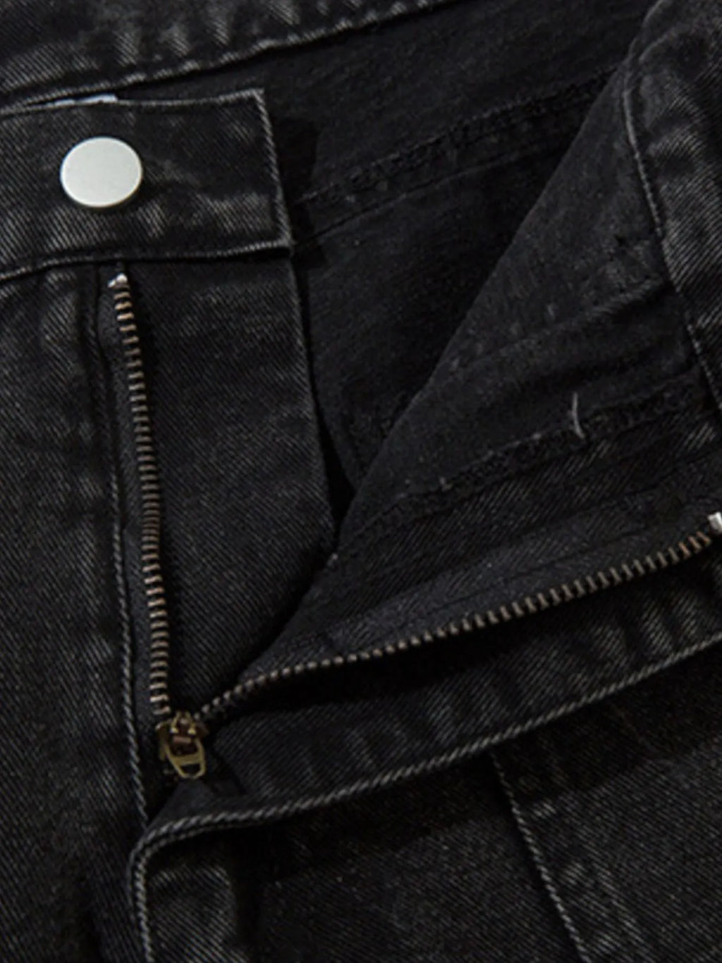 Men's Wide Leg Cargo Denim Jeans with Multi Pockets