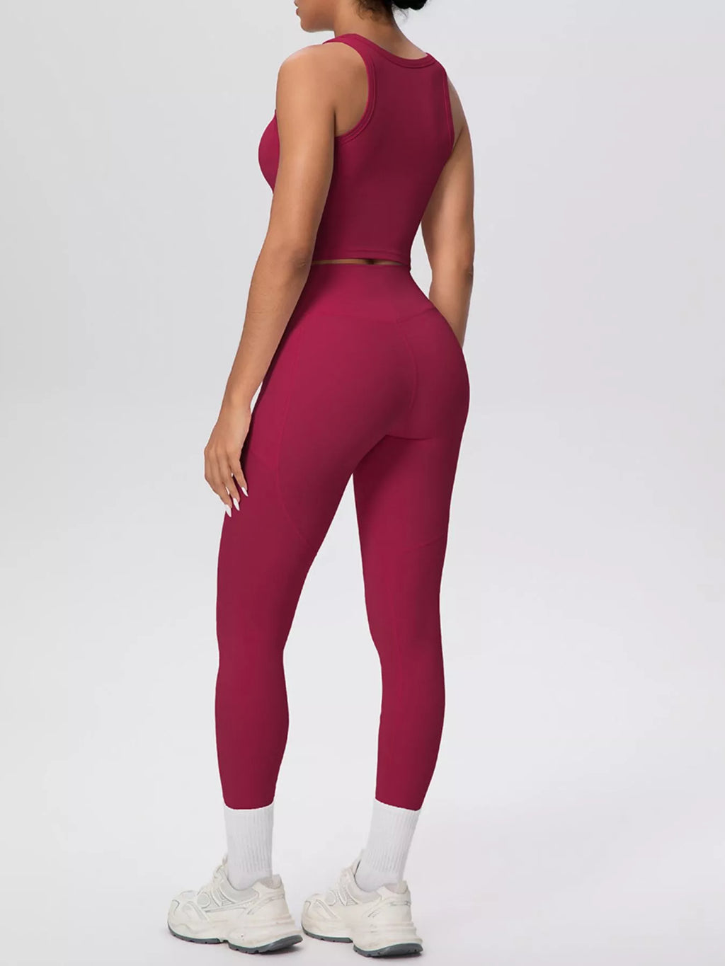 Scoop Neck Tank and High-Waisted Leggings Active Set