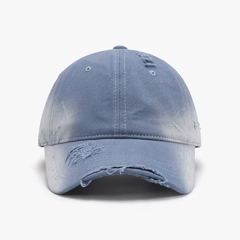 Distressed Adjustable Cotton Baseball Hat