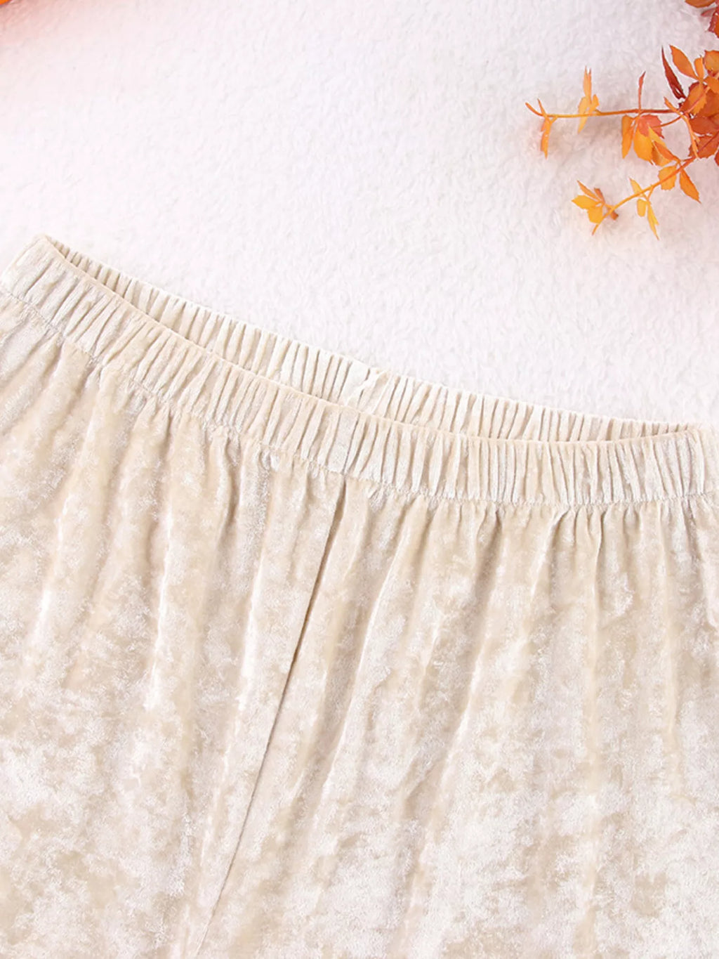 Velvet Long Sleeve Top and Pants Lounge Set