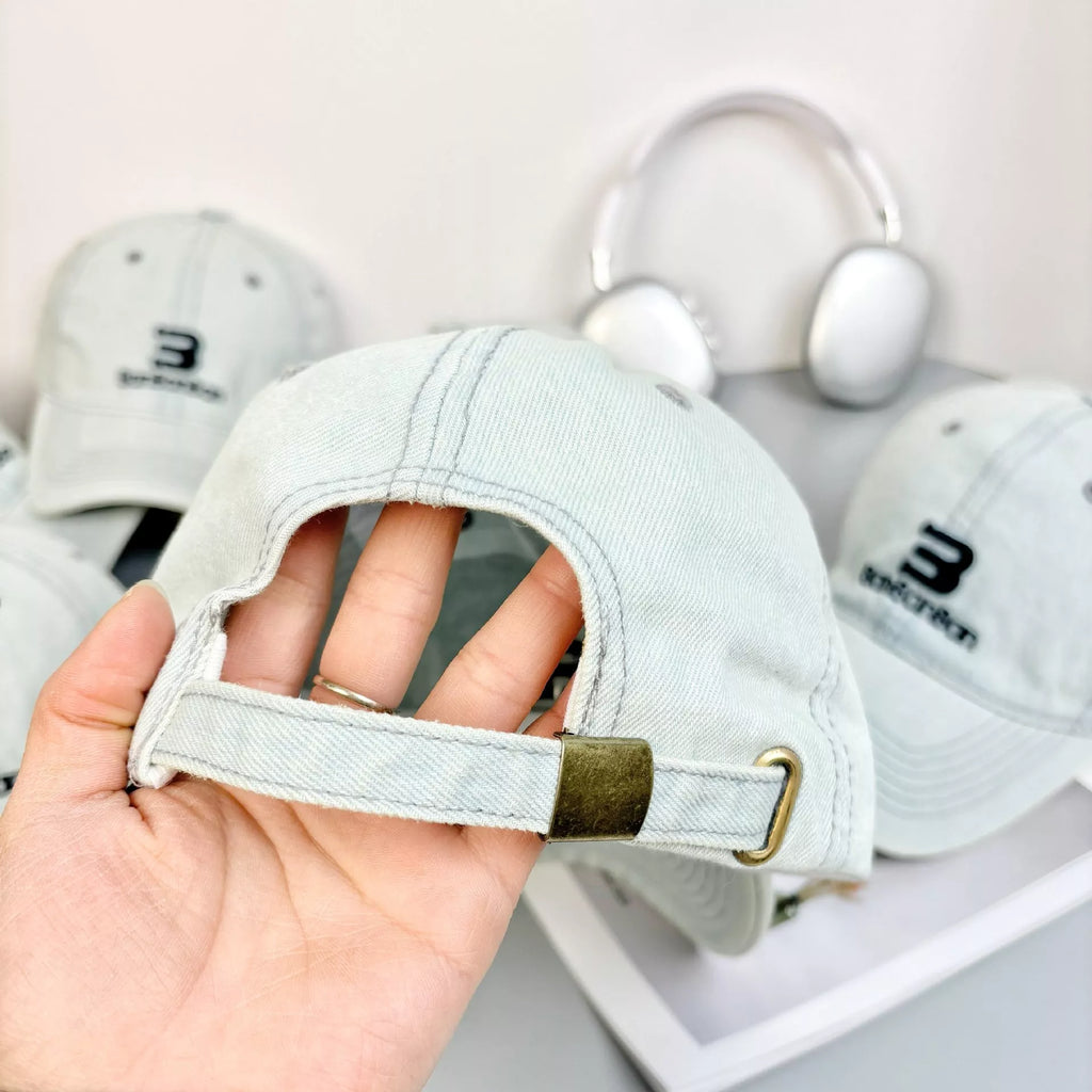 Embroidered Denim Baseball Cap