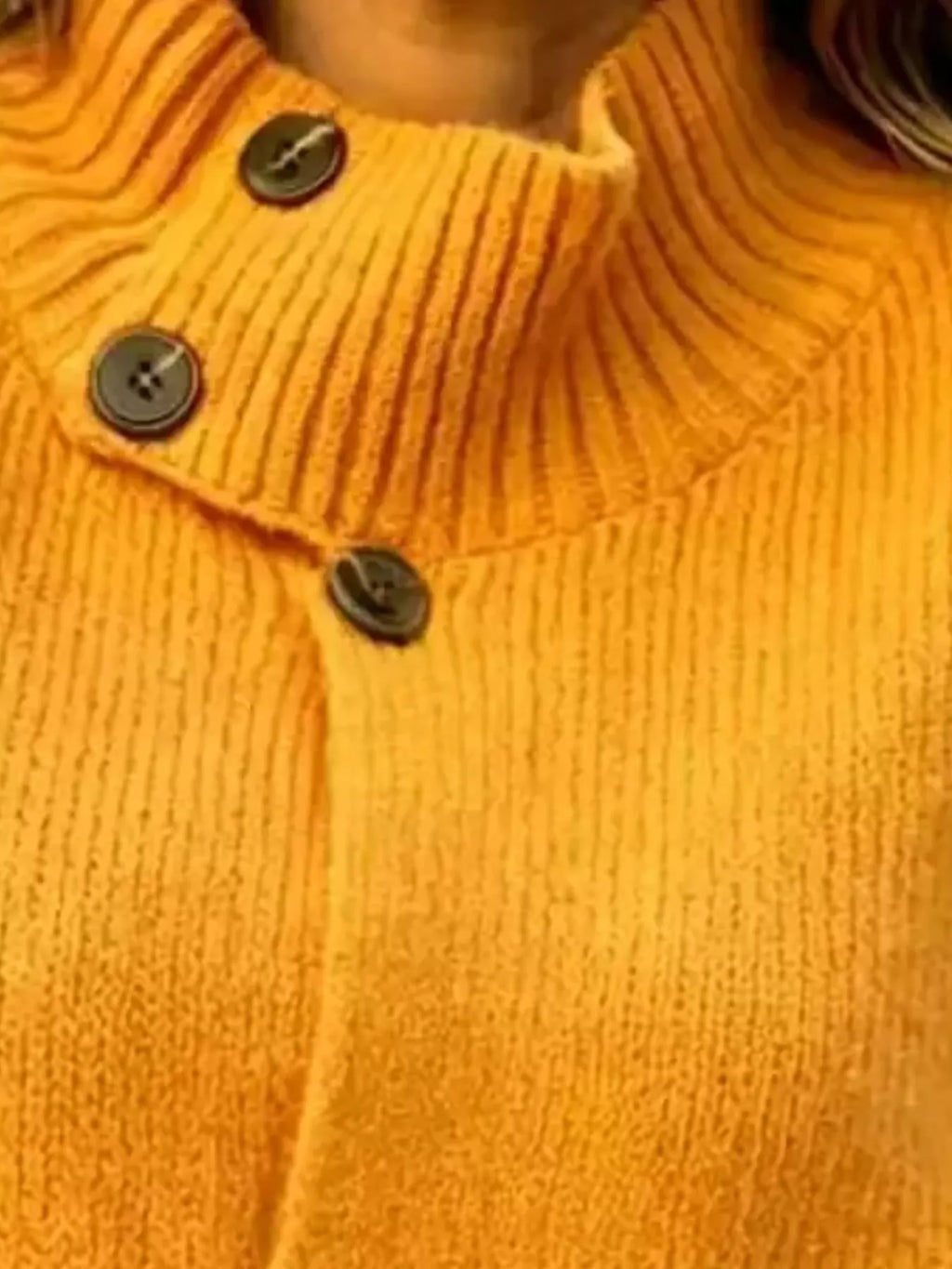 Full Size Button-Up Mock Neck Cardigan Plus Size