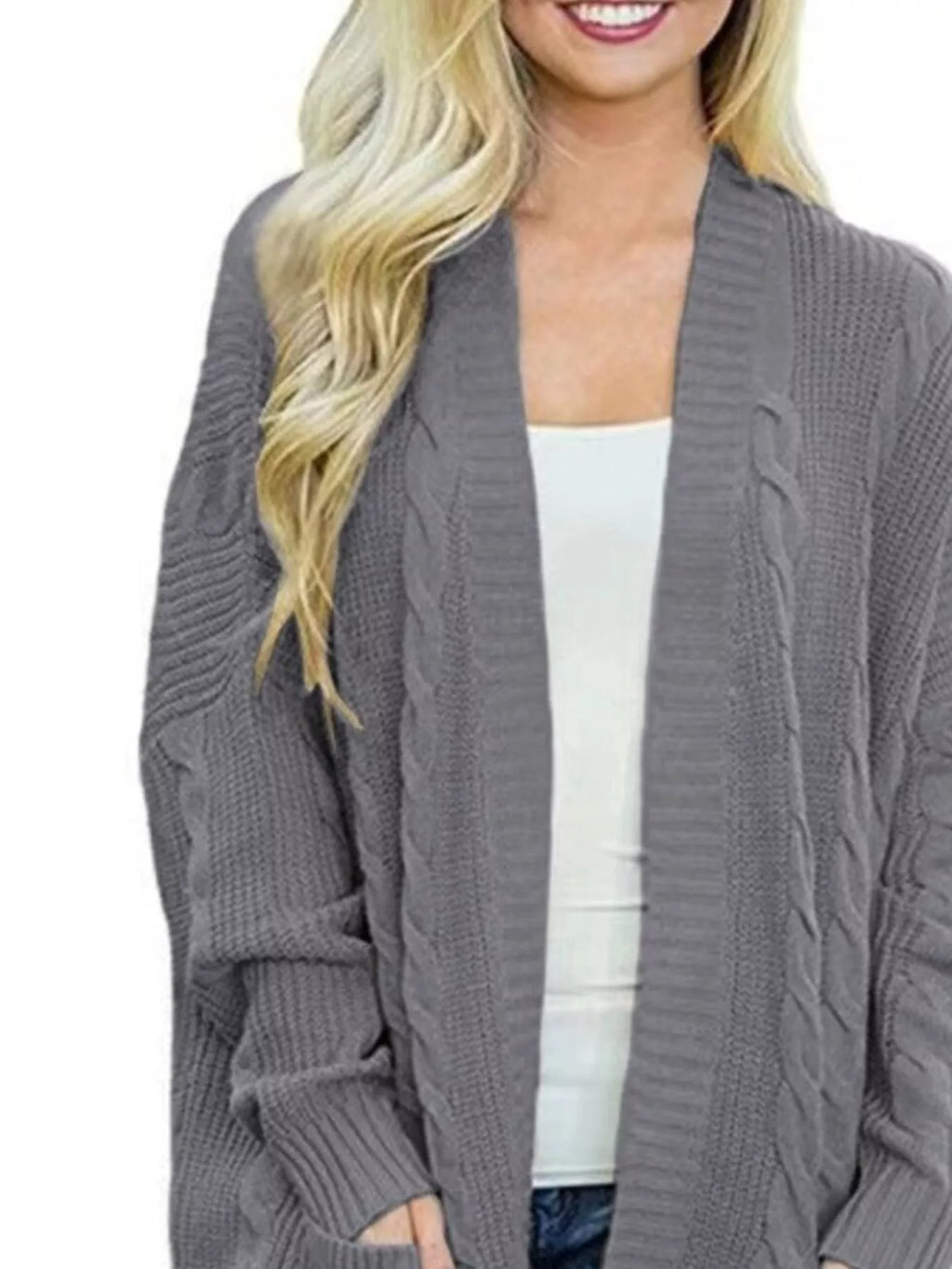 Chunky Knit Open Front Cardigan