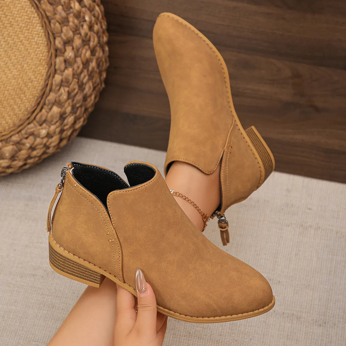 Classic Block Heel Ankle Boots