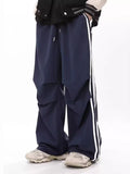 Men's Plus Size Wide Leg Striped Pants