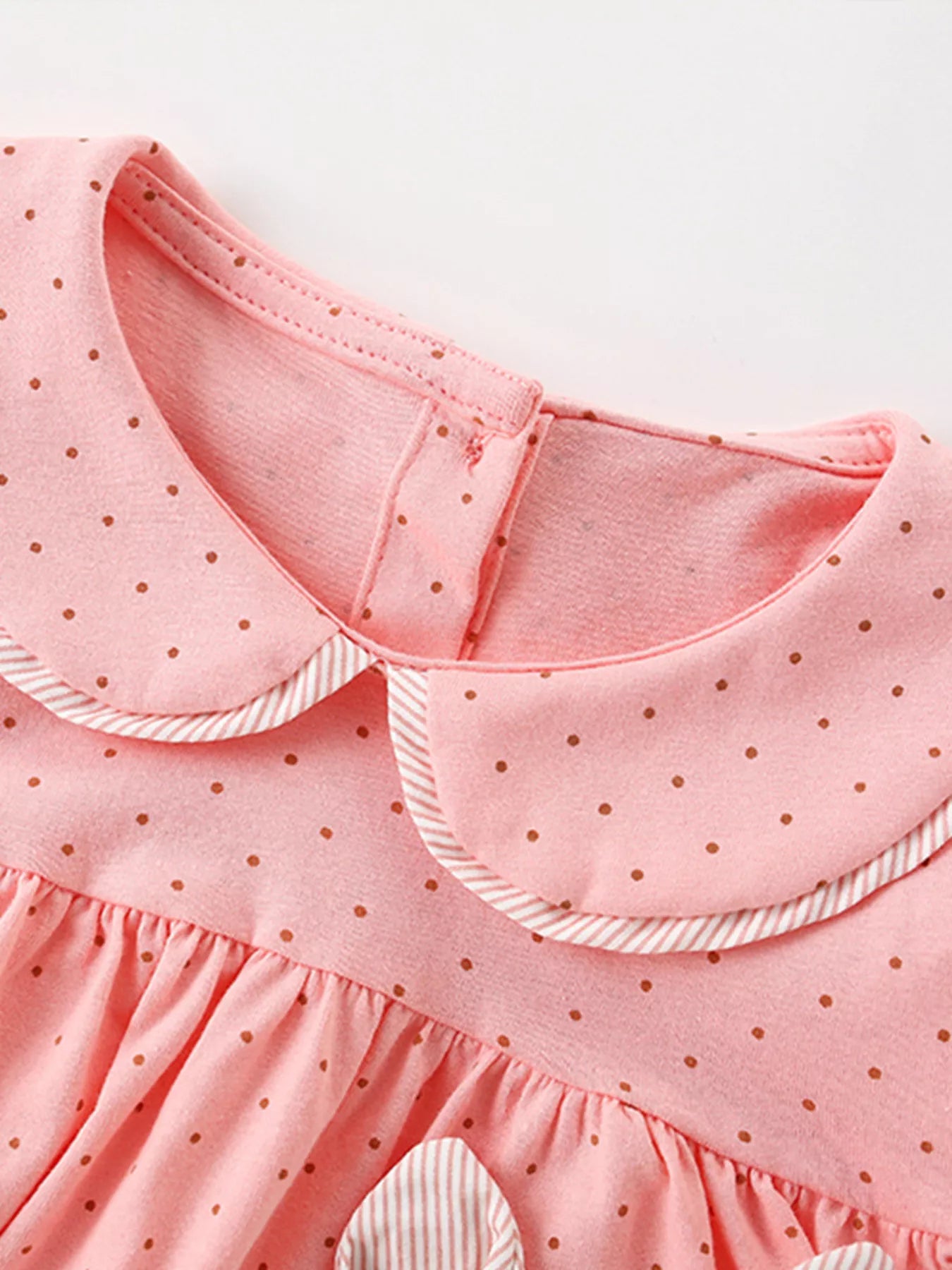Children's Rabbit Applique Polka Dot T-Shirt