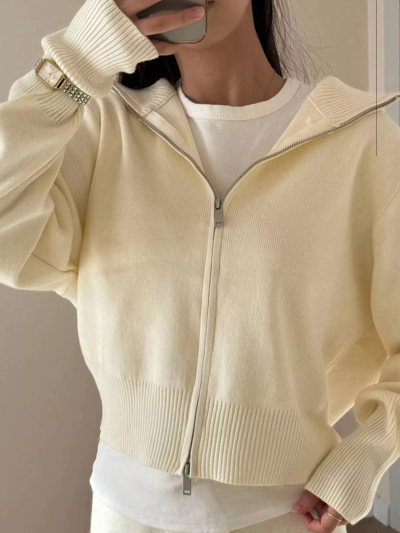 Zip-Up Hoodie and Pants Set