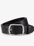 Classic Square Buckle Leather Belt