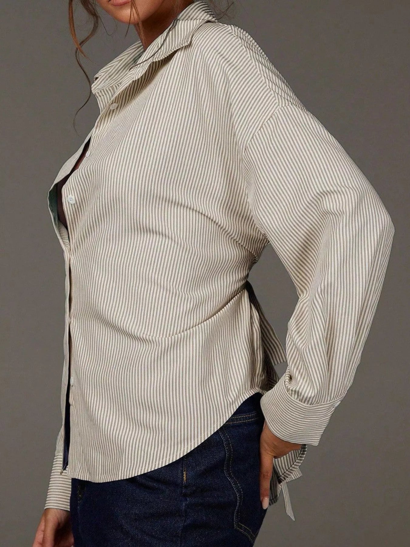 Casual Striped Button-Down Shirt