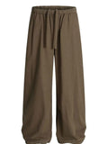 Men's Wide Leg Drawstring Elastic Waist Pants