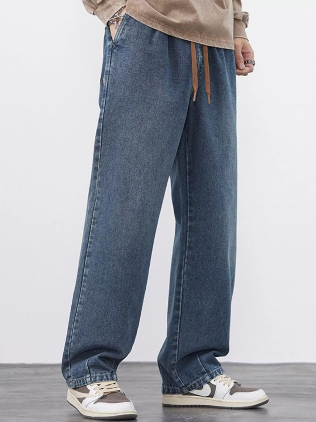 Men's Plus Size Wide Leg Jeans