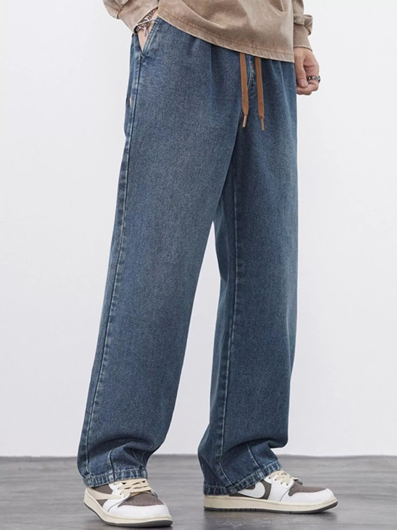 Men's Plus Size Wide Leg Jeans