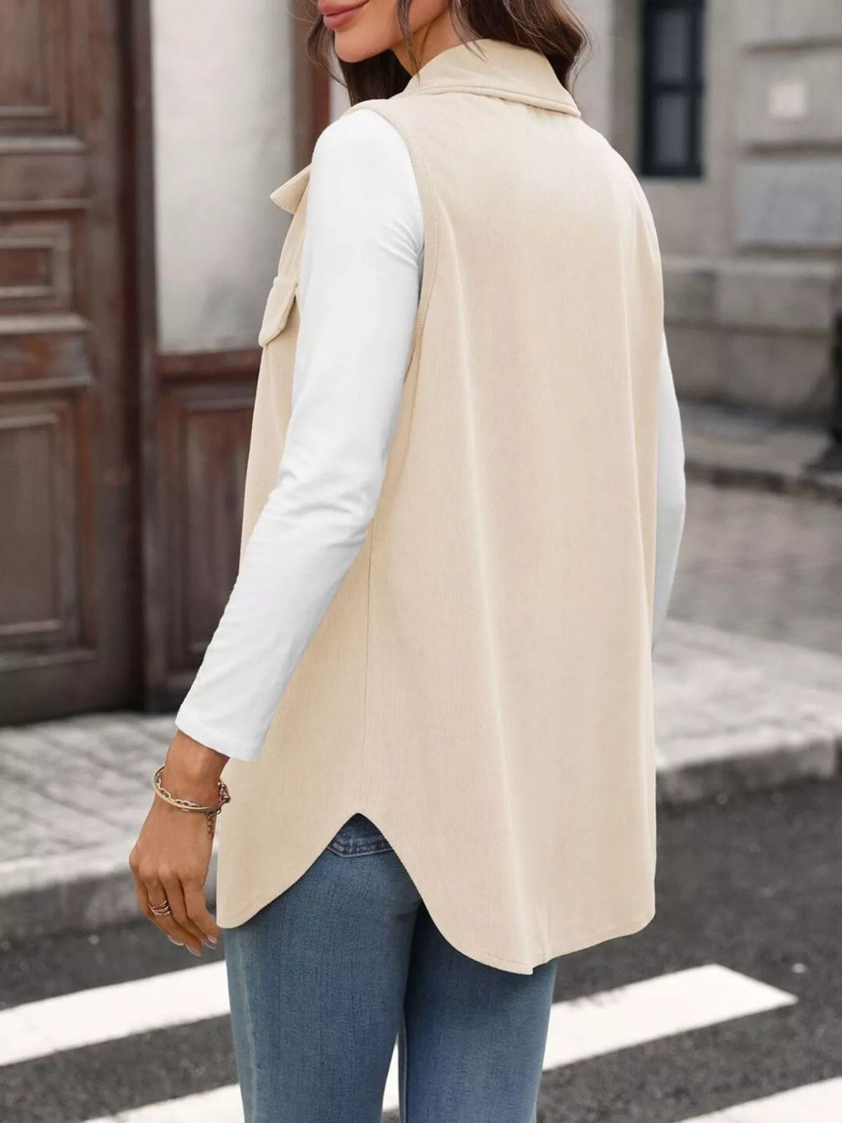 Button-Down Utility Vest Coat