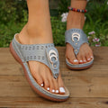 Toe Post Wedge Sandals