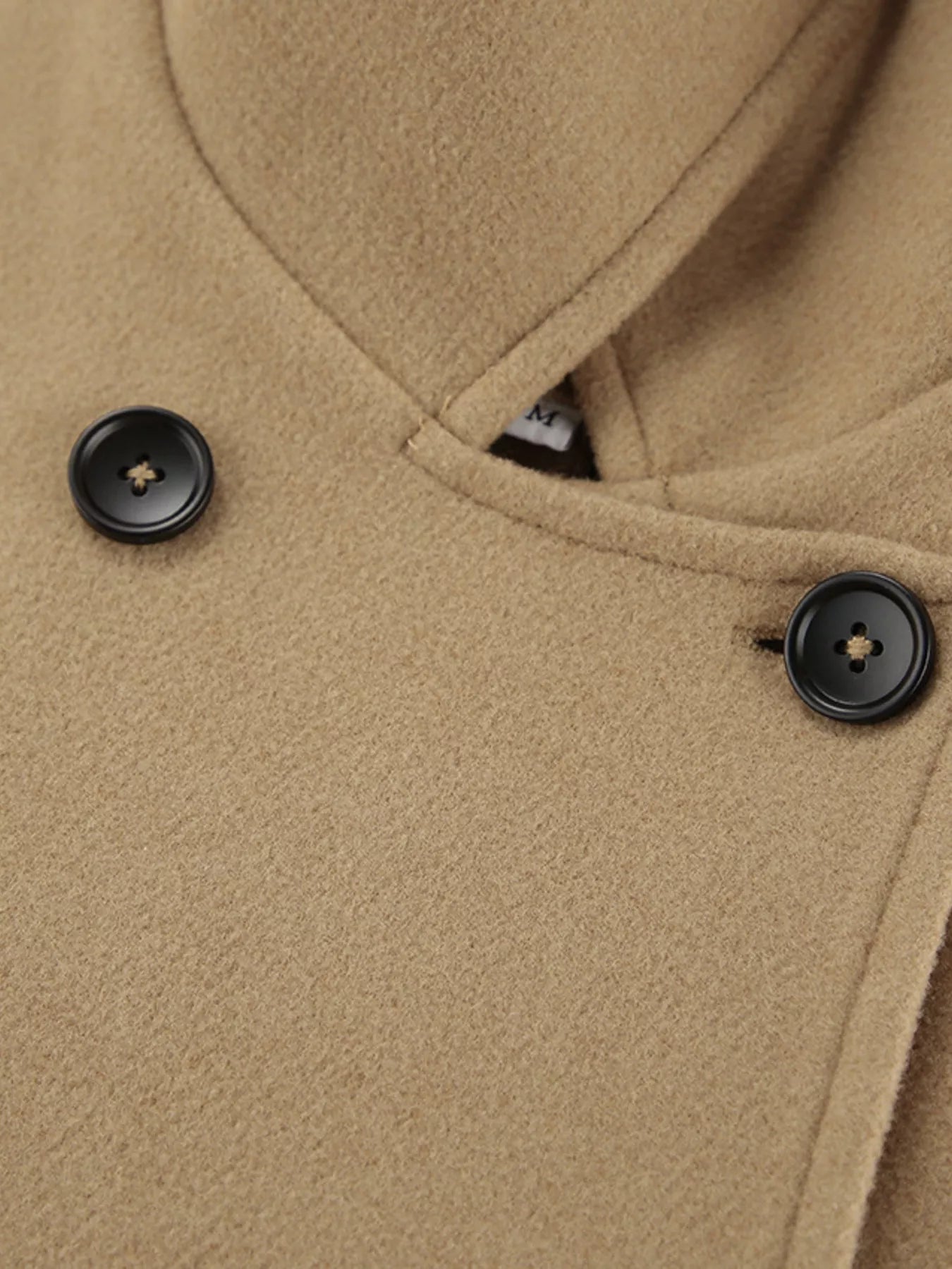 Oversized Lapel Collar Button-Down Coat