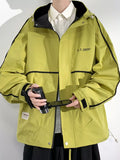 Men's Plus Size Contrast Trim Zip Up Jacket