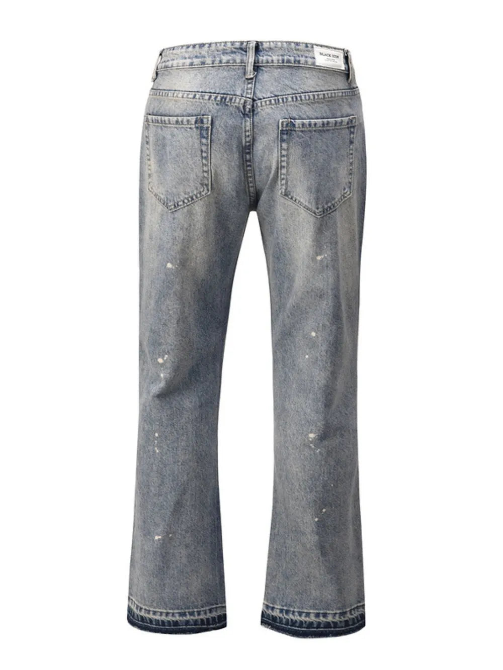 Men's Frayed Hem Bootcut Jeans