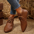 Point Toe Lace Up Boots