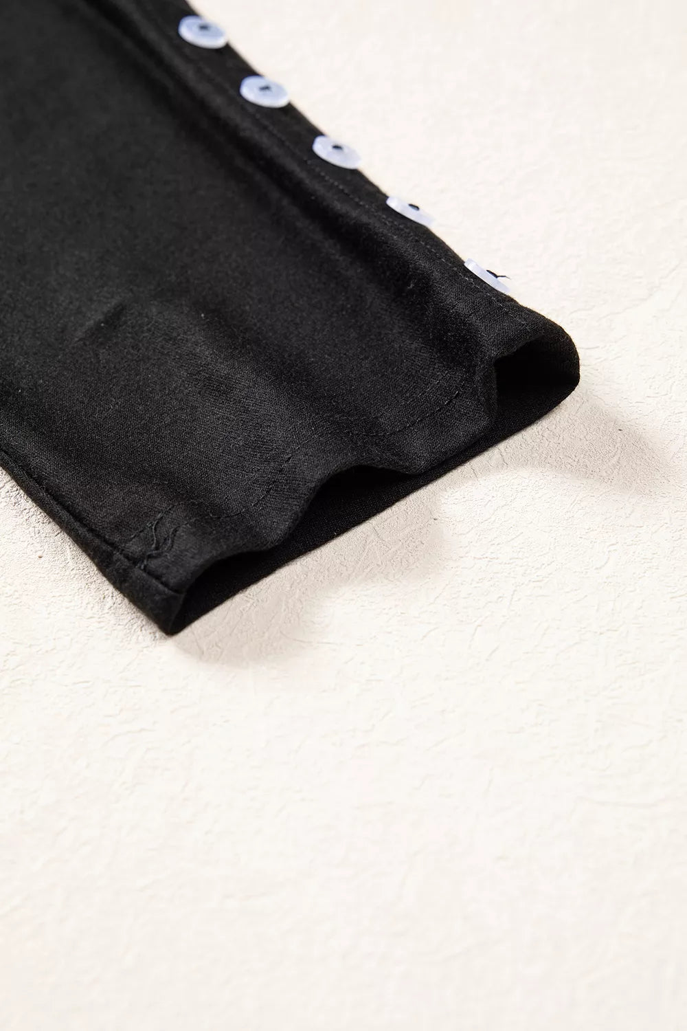 3/4 Sleeve Button Detail Off Shoulder Top