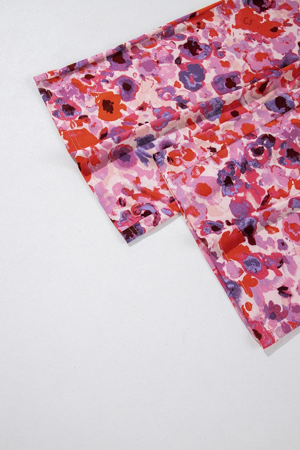 Floral Wide Leg Elastic High Waist Pants