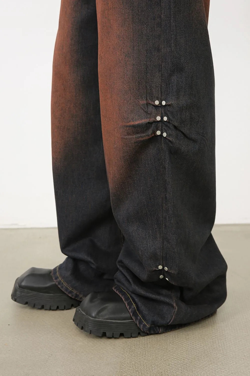 Men's Wasteland Style Wide Leg Jeans