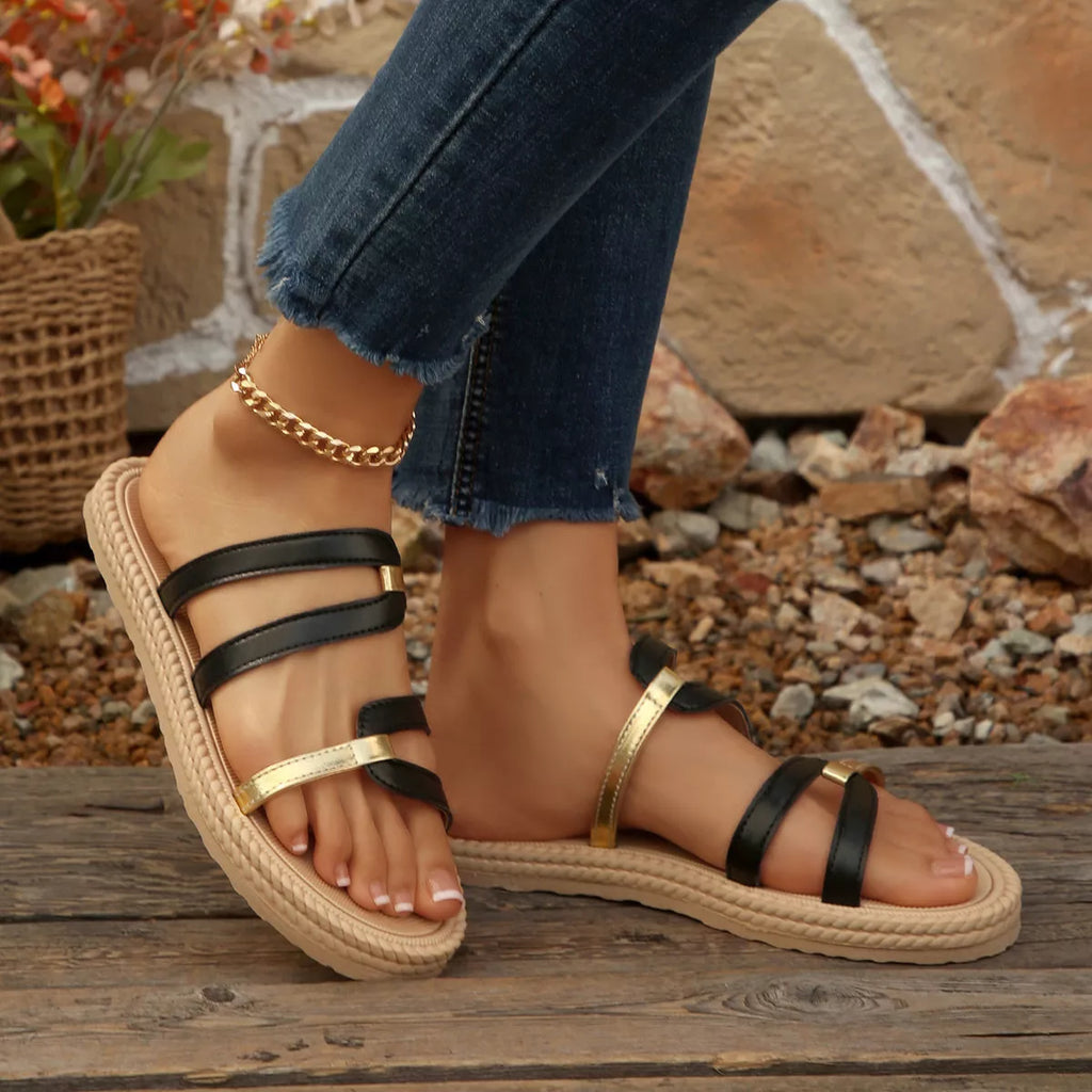 Open Toe Flats Sandals