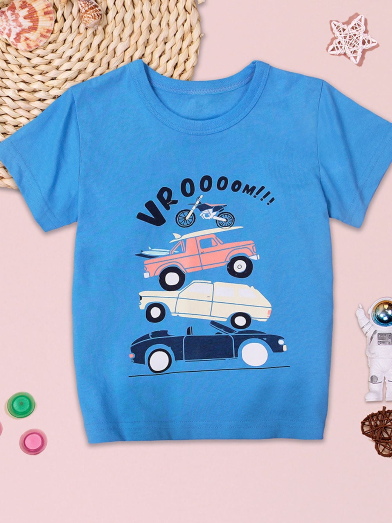 Children's Cars Graphic Short Sleeve T-Shirt