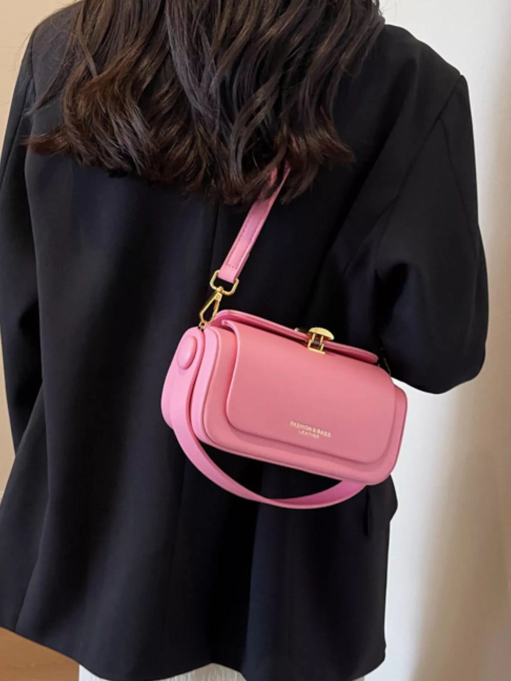 PU Leather Flap Crossbody Bag