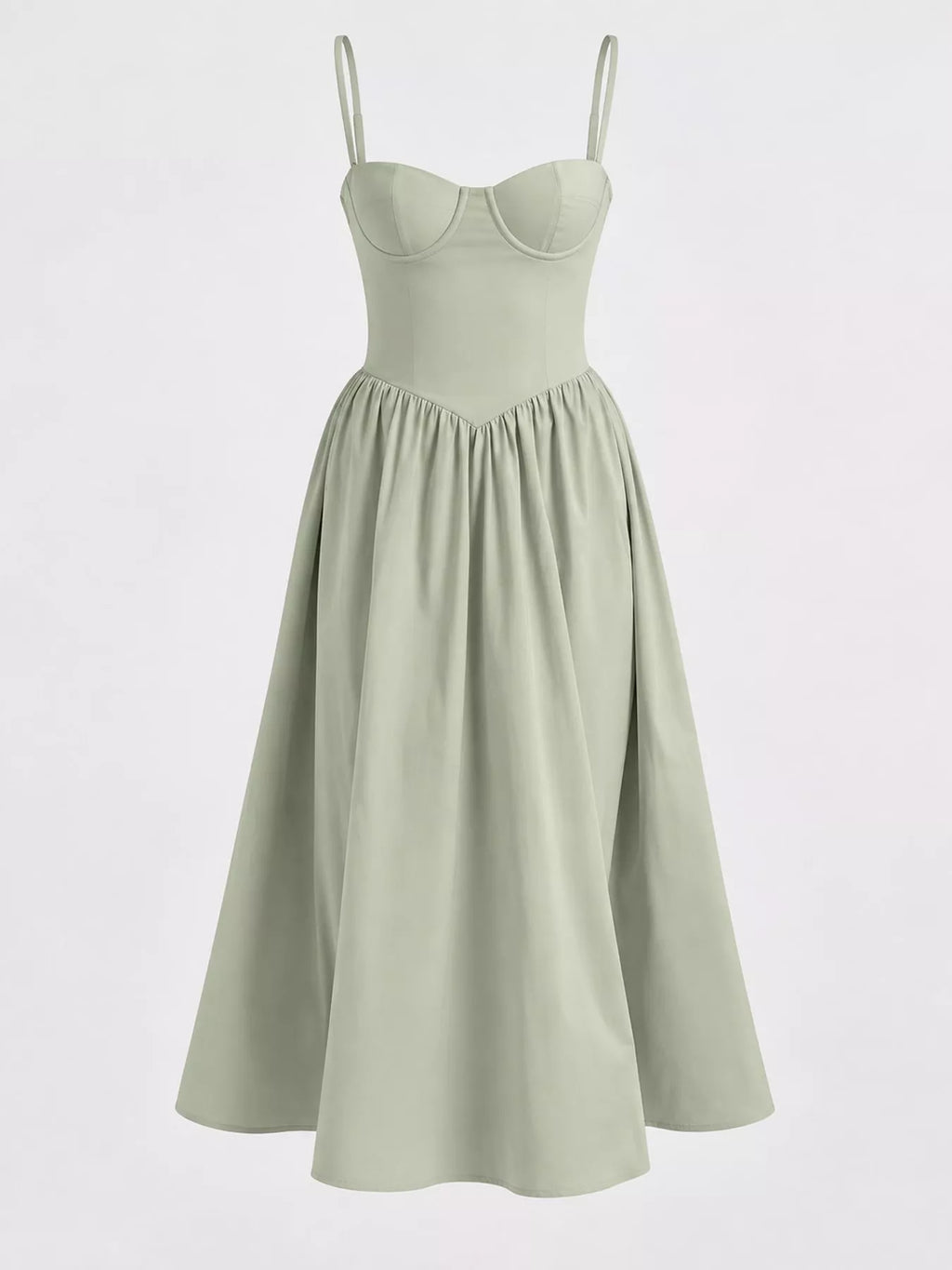 Sweetheart Neck Midi Cami Dress