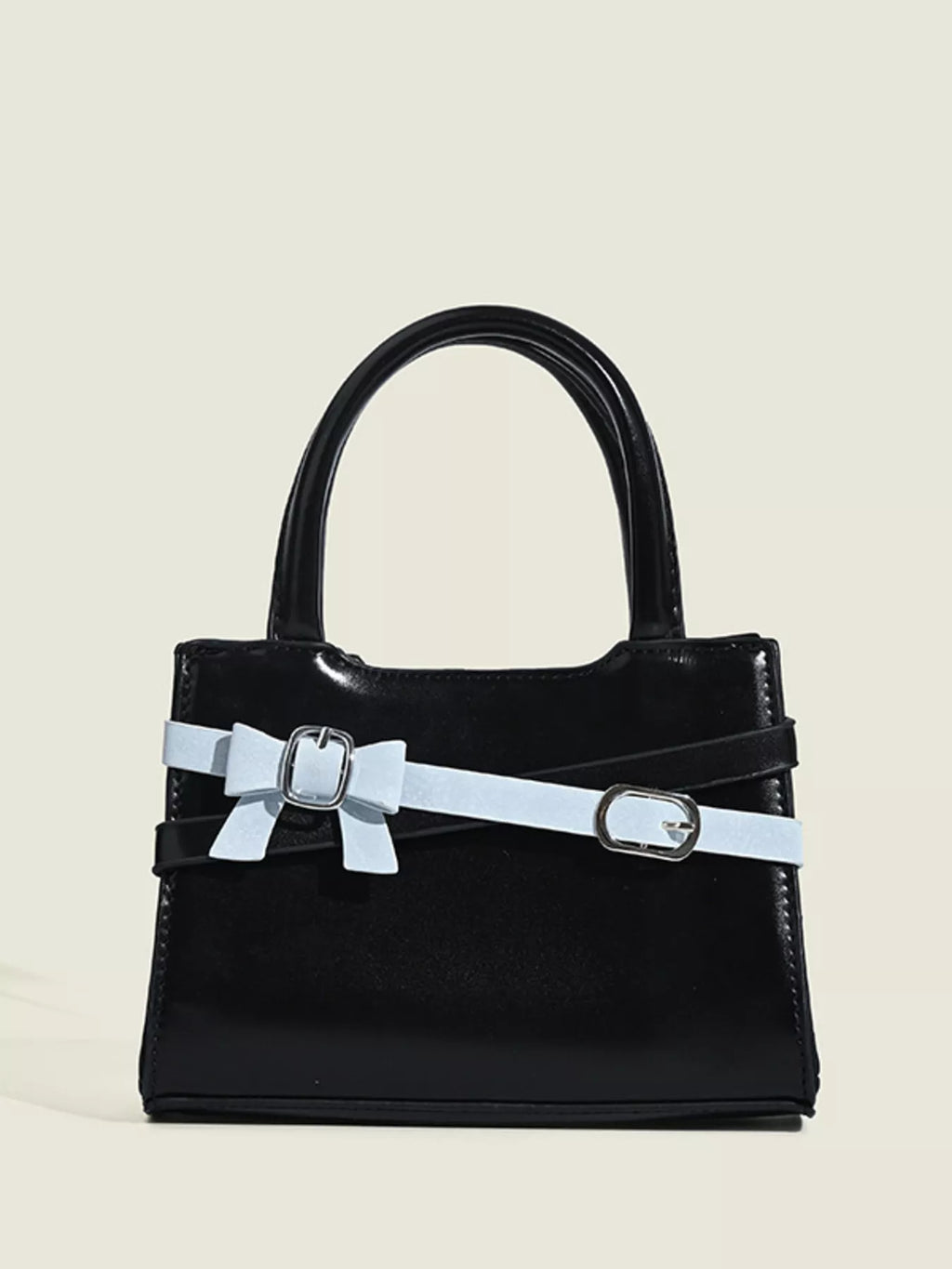 Bow Decor Top Handle Handbag