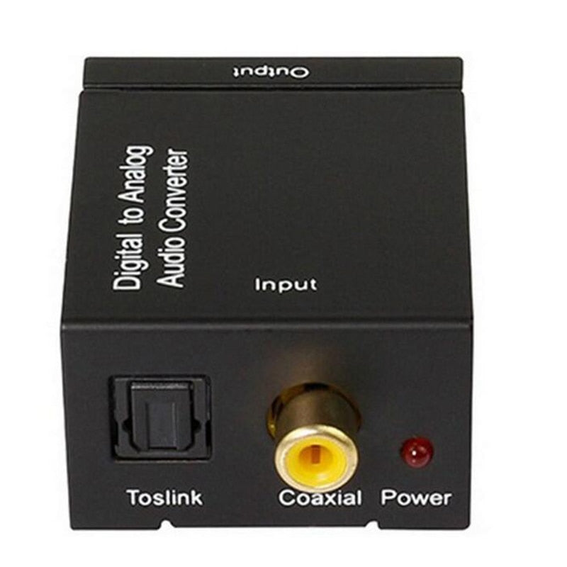 Digital to Analog Audio Converter Adapter Digital Optical Fiber Coaxial RCA Toslink Signal to Analog Audio Converter RCA for DVD