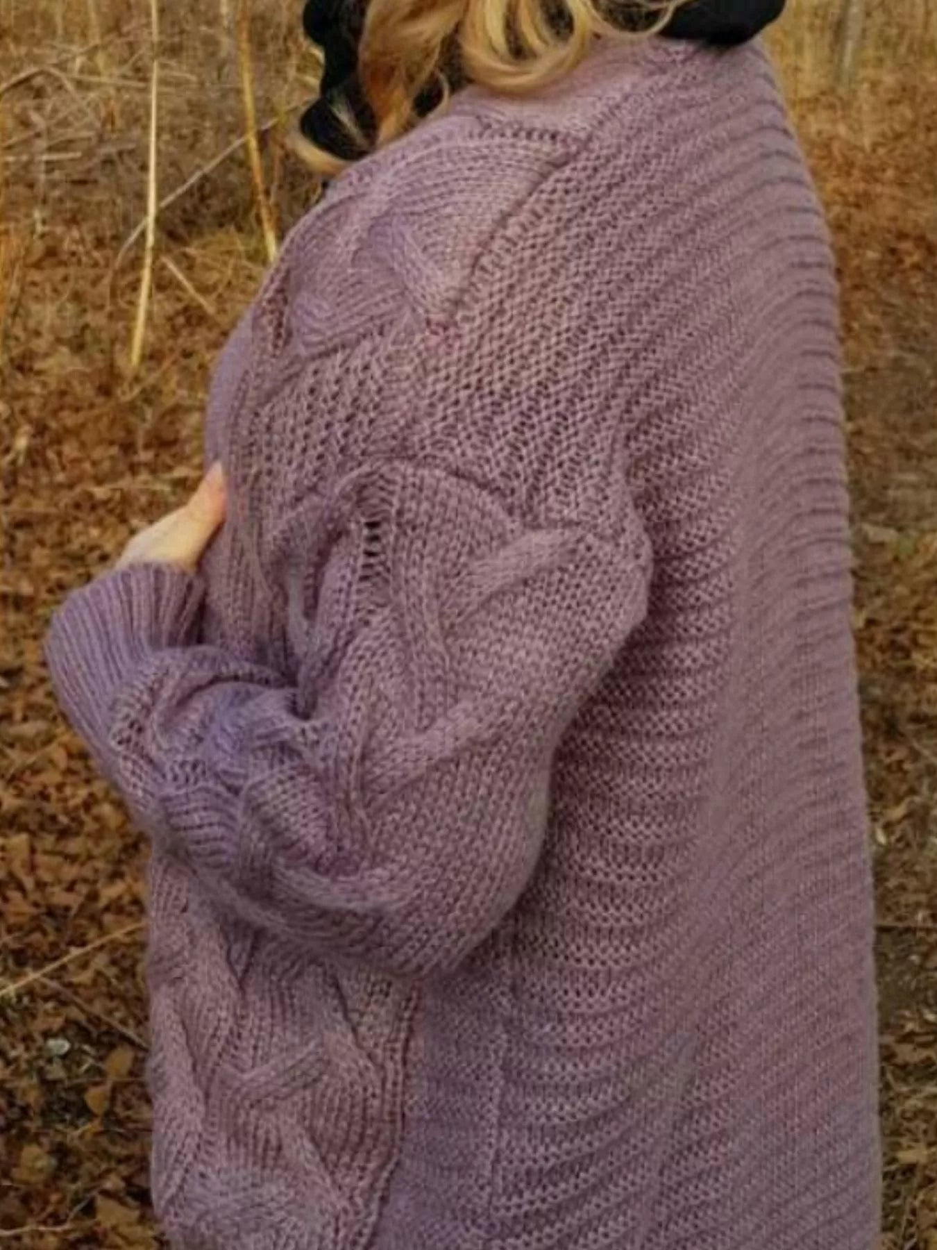Chunky Knit Open Front Cardigan